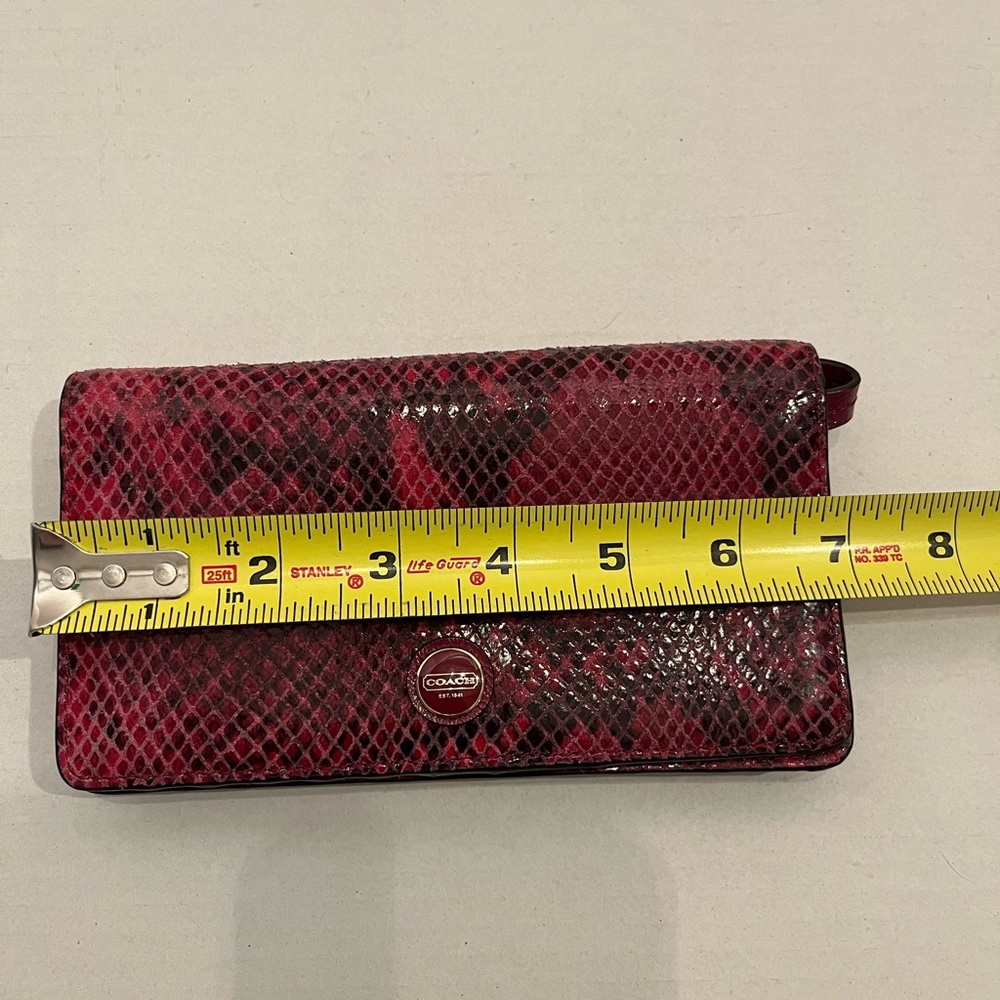 Coach Fuchsia Snakeskin Wallet - Picture 9 of 10
